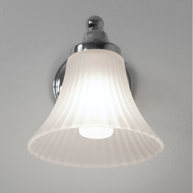 Nena bathroom wall light chrome white opal glass