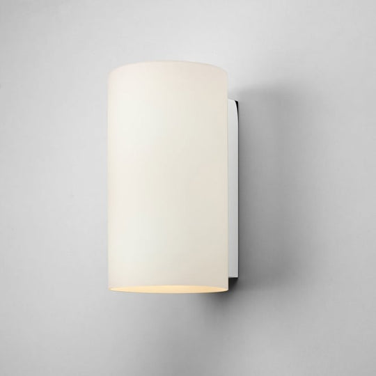 Cyl 260 wall light white opal glass polished chrome