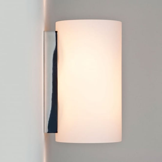 Cyl 260 wall light white opal glass polished chrome