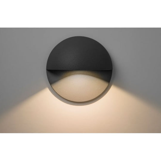 Tivoli LED exterior wall light black finish