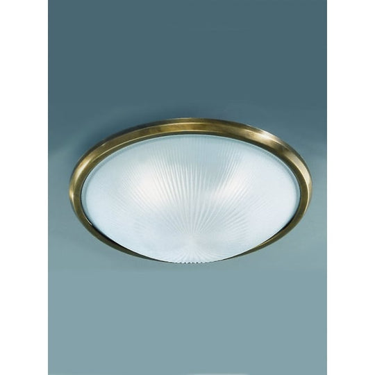 400mm Circular Flush ceiling light glass diffuser bronze