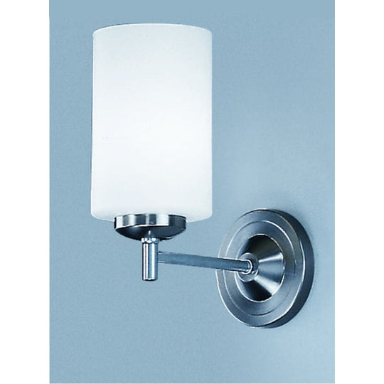 matt nickel glass wall light