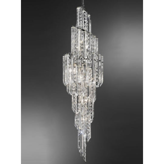 chrome finish crystals 11 light Pendant