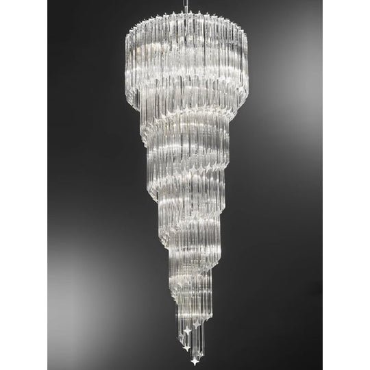 chrome finish crystal glass 13 light Pendant