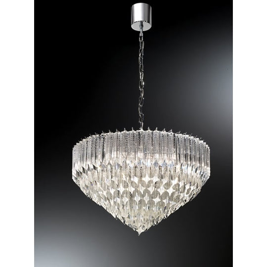 Italian anglecut crystal glass rods Pendant
