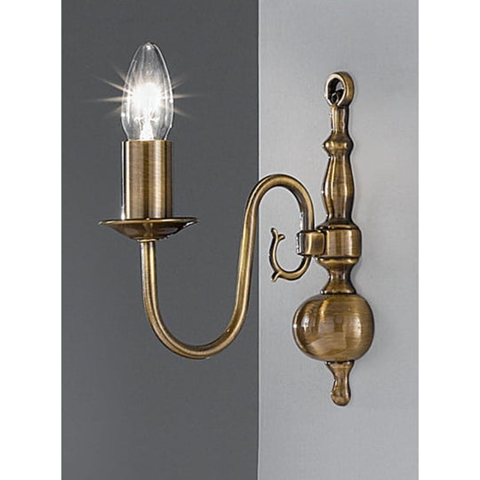 bronze finish 1 candle wall light