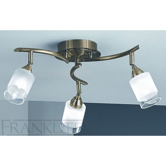 bronze finish 3 adjustable glass ceiling light