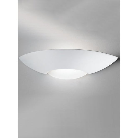 Ceramic wall light uplighter glass diffuser