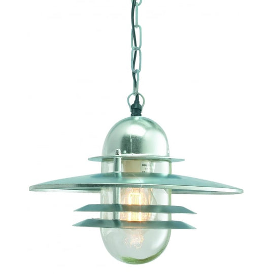 Oslo Chain Lantern Galvanised Clear