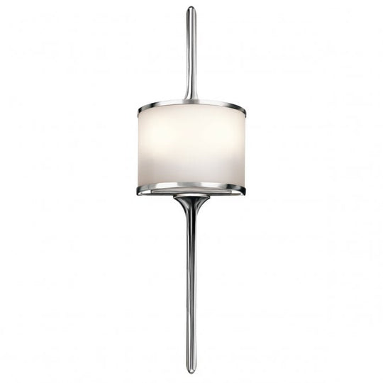 Mona Small 2 Light Wall Light In Polished Chrome Finish