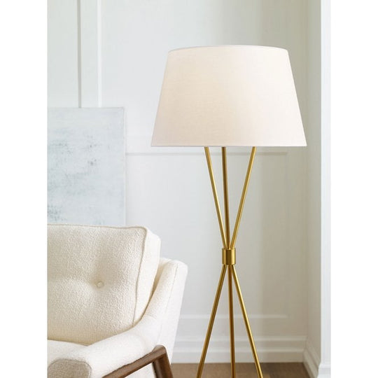 Penny 1 Light Floor Lamp - Burnished Brass
