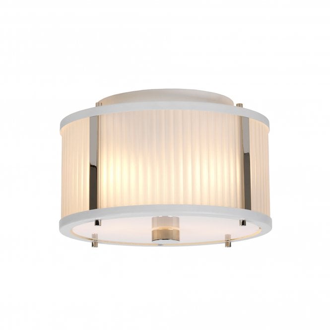 Corona 2 Light Pendant - White Polished Nickel