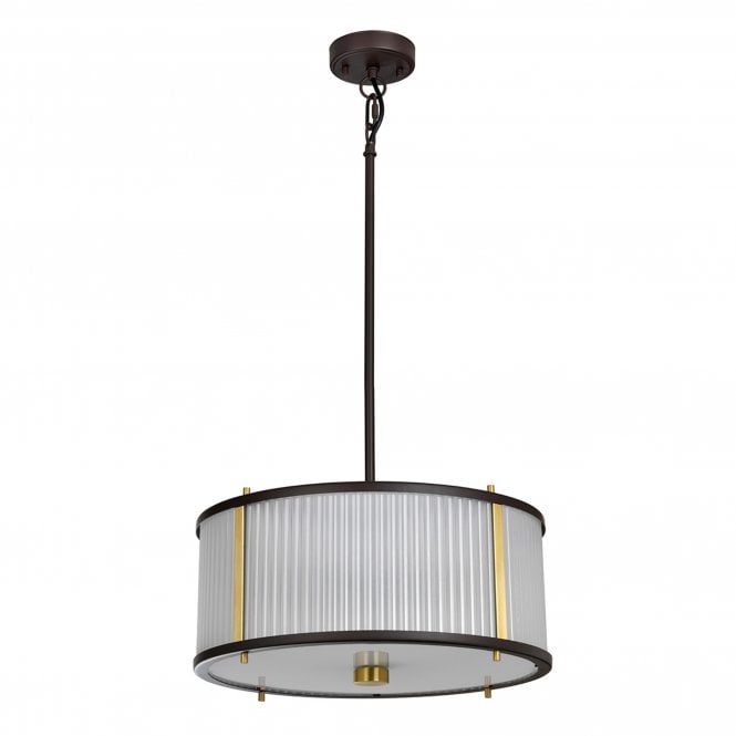 Corona 3 Light Pendant - Museum Bronze