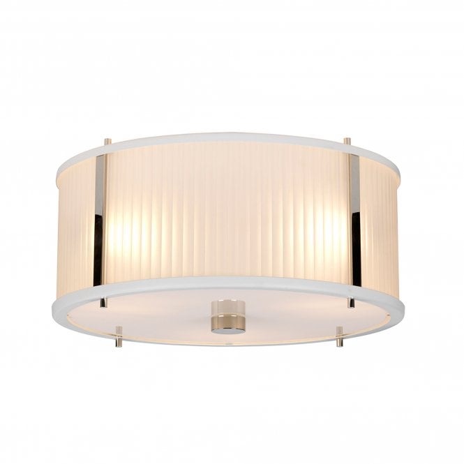 Corona 3 Light Pendant - White Polished Nickel