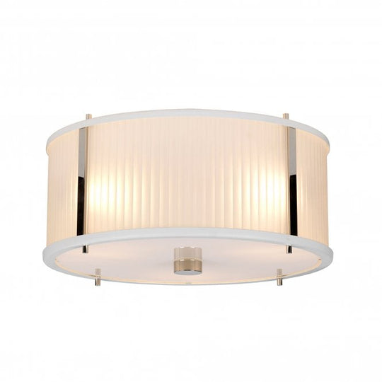 Corona 3 Light Pendant - White Polished Nickel