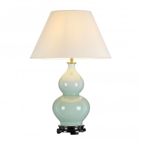 Harbin Gourd 1 Light Table Lamp With Tall Empire - Celadon