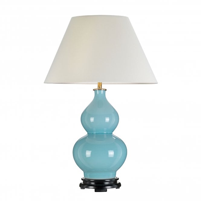 Harbin Gourd 1 Light Table Lamp With Tall Empire - Duck Egg Blue