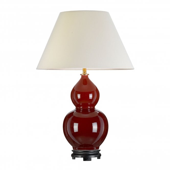 Harbin Gourd 1 Light Table Lamp With Tall Empire - Oxblood