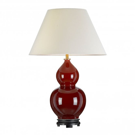 Harbin Gourd 1 Light Table Lamp With Tall Empire - Oxblood