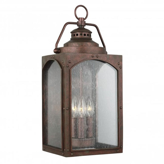 Randhurst 3 Light Large Wall Lantern Copper Oxide
