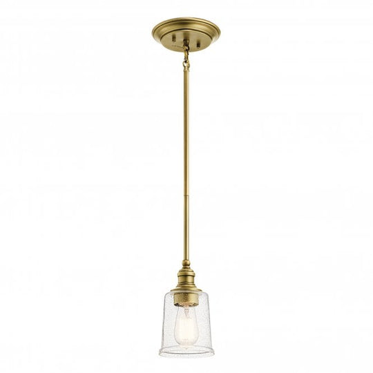 Waverly 1 Light Mini Pendant - Natural Brass