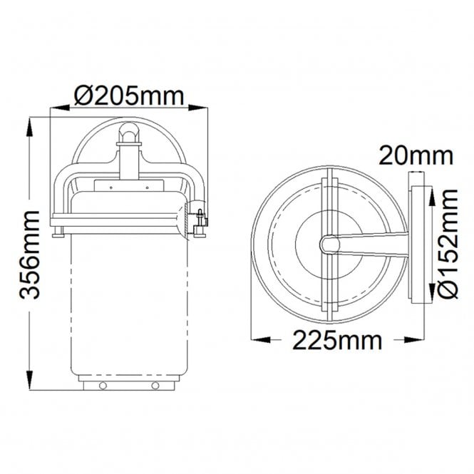 Brianna 1 Light Wall Light - Burnished Brass