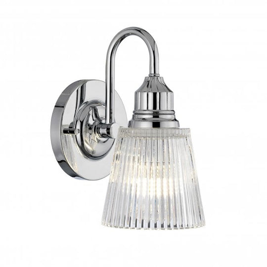 Addison Single IP44 Bathroom Wall Light in Polished Chrome