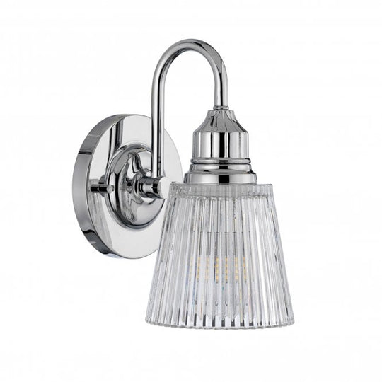 Addison Single IP44 Bathroom Wall Light in Polished Chrome