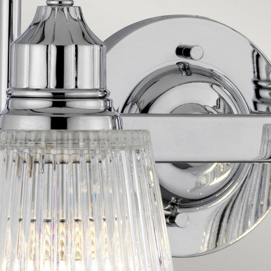 Addison Double IP44 Bathroom Wall Light in Polished Chrome