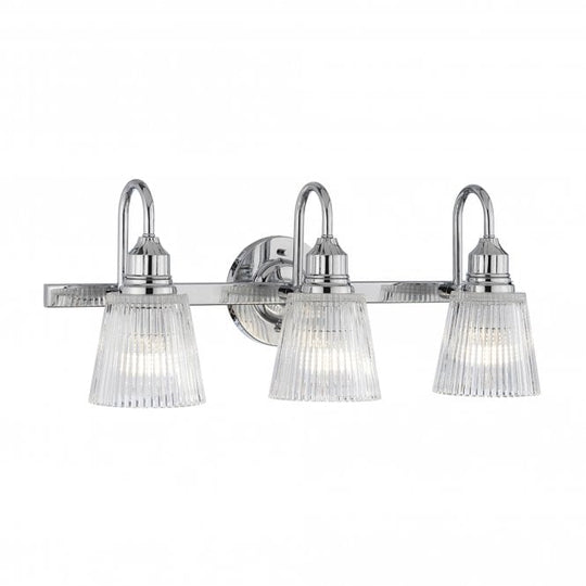 Addison Triple IP44 Bathroom Wall Light in Polished Chrome