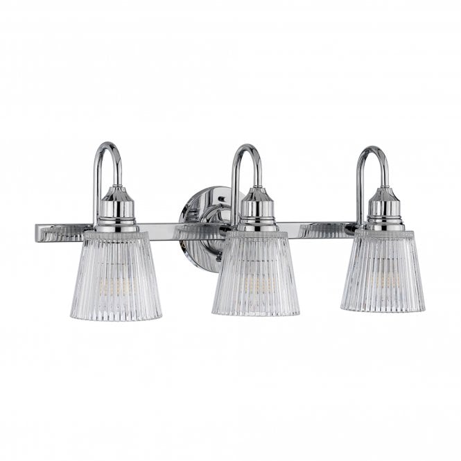 Addison Triple IP44 Bathroom Wall Light in Polished Chrome