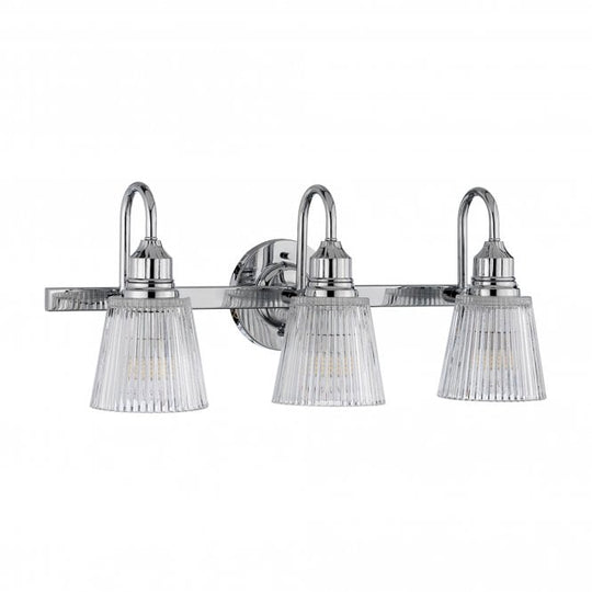 Addison Triple IP44 Bathroom Wall Light in Polished Chrome