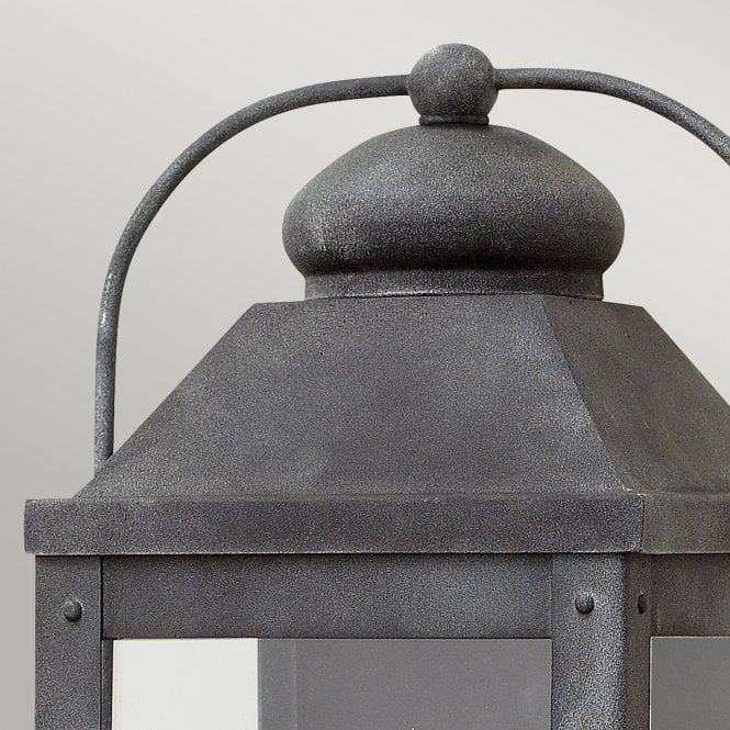 Anchorage 2 Light Outside Wall Lantern In Aged Zinc IP44