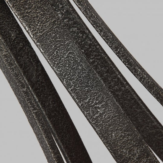 Angelo 5 Light Chandelier In Distressed Weathered Oak / Slate Grey Metal