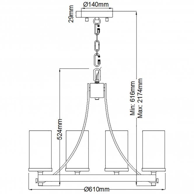 Angelo 5 Light Chandelier In Distressed Weathered Oak / Slate Grey Metal
