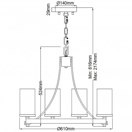Angelo 5 Light Chandelier In Distressed Weathered Oak / Slate Grey Metal