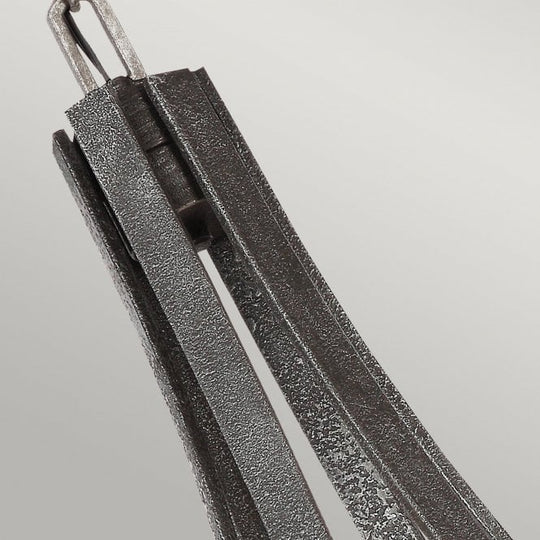 Angelo 6 Light Chandelier In Distressed Weathered Oak / Slate Grey Metal