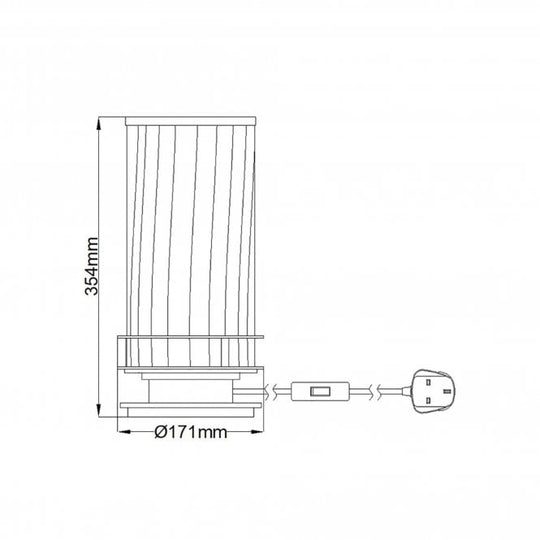 Arno Table Lamp With Smoked Glass And Polished Nickel Metal Work