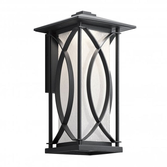 Ashbern Single Medium Outdoor Wall Lantern IP44 Textured Black