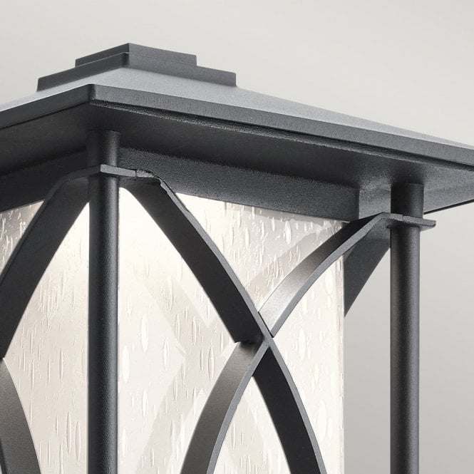 Ashbern Single Medium Outdoor Wall Lantern IP44 Textured Black