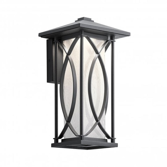 Ashbern Single Small Outdoor Wall Lantern IP44 Textured Black