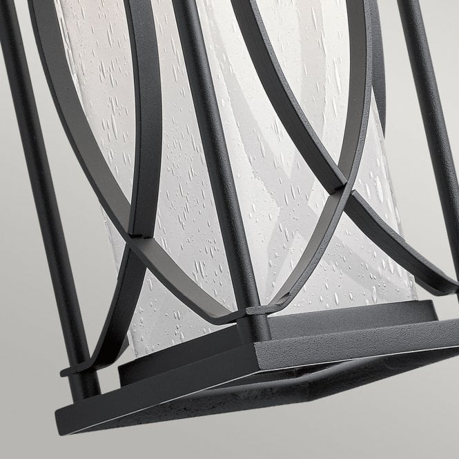 Ashbern Single Small Outdoor Wall Lantern IP44 Textured Black