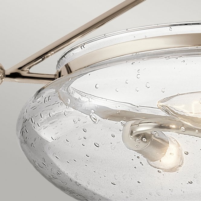 Belle 3 Light Semi-Flush Mount Ceiling Light Polished Nickel