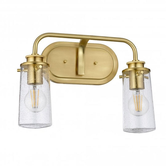 Braelyn Doubel IP44 Wall Light Brushed Brass