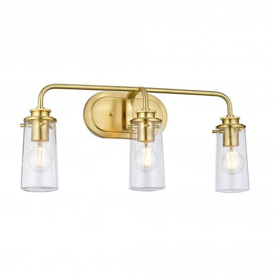 Braelyn Triple IP44 Wall Light Brushed Brass