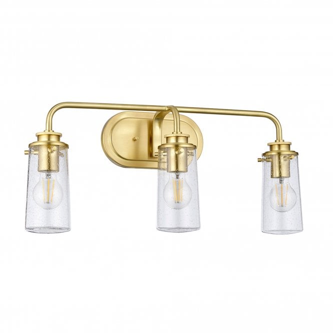 Braelyn Triple IP44 Wall Light Brushed Brass