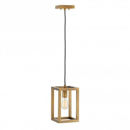 Ensemble Single Rectangle Pendant Brushed Bronze