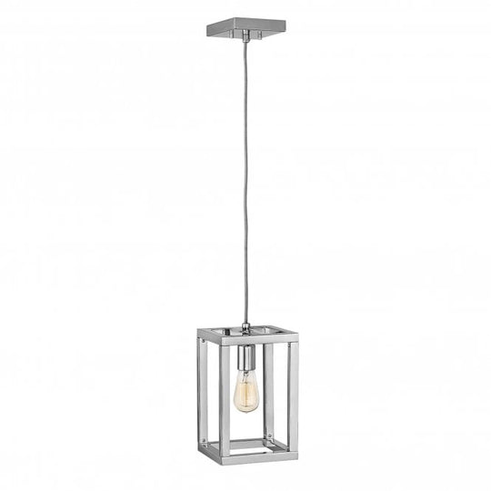 Ensemble Single Rectangle Pendant Polished Nickel