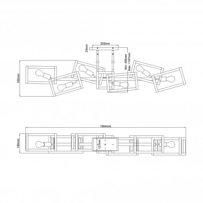 Ensemble 6 Light Pendant Polished Nickel