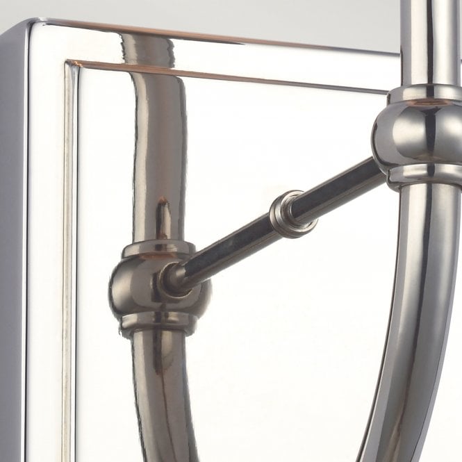 Felixstowe Single Wall Light White Shade Polished Chrome IP44